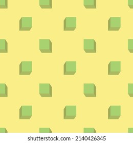 Cube symbol vector seamless pattern
