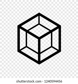 Cube, tesseract icon