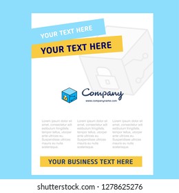 Cube  Title Page Design for Company profile ,annual report, presentations, leaflet, Brochure Vector Background
