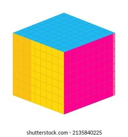 cube toy 90s retro style