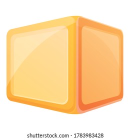 Cube toy bath icon. Cartoon of cube toy bath vector icon for web design isolated on white background