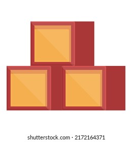 Cube toy icon cartoon vector. Shop store. Wood game