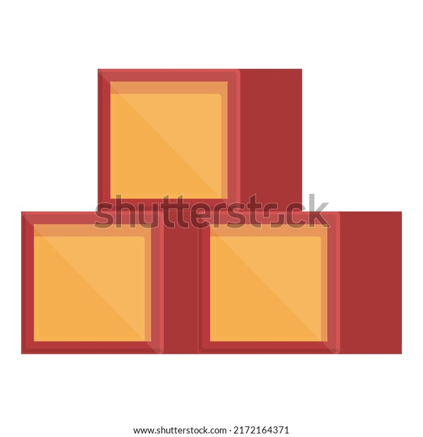 Cube toy\
icon cartoon vector. Shop store. Wood\
game