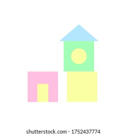 Cube, toy icon. Simple color vector elements of kindergarten icons for ui and ux, website or mobile application