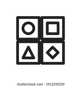 Icono de píxel de cubo perfecto vector minimalista con color sólido de carpeta. adecuado para UIUX, plantilla de impresión, diseño web y otros