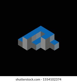 Cube variations for accounting logos, business logos and web logos