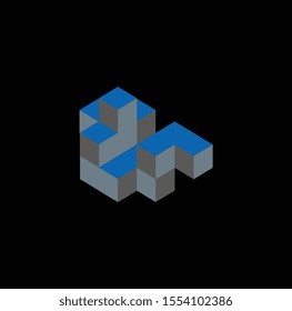 Cube variations for accounting logos, business logos and web logos