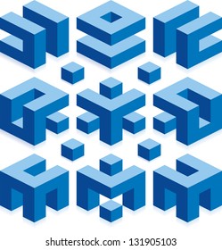 Cube Vector Elements for Construction