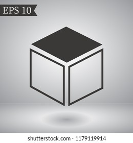 cube vector icon 10 eps