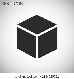 cube vector icon 10 eps