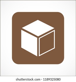 cube vector icon 10 eps