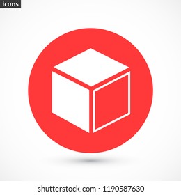 cube vector icon 10 eps