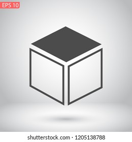 cube vector icon 10 eps