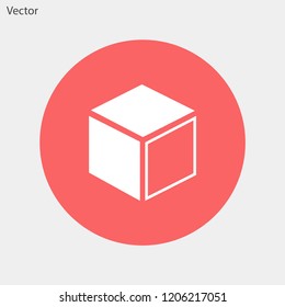 cube vector icon 10 eps