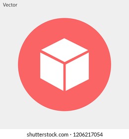 cube vector icon 10 eps