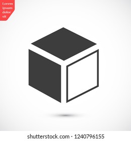 cube vector icon 10 eps