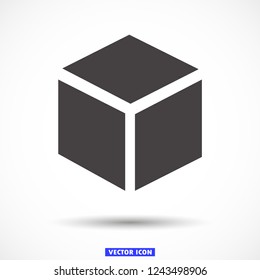 cube vector icon 10 eps