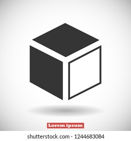 cube vector icon 10 eps