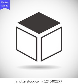 cube vector icon 10 eps