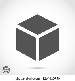 cube vector icon 10 eps