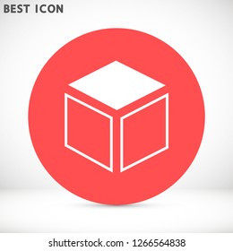 cube vector icon 10 eps