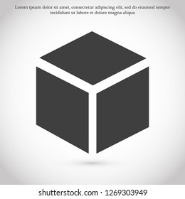 cube vector icon 10 eps