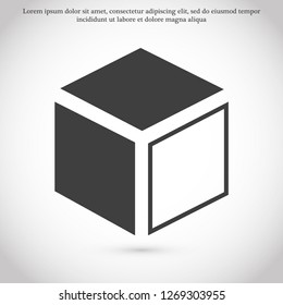 cube vector icon 10 eps