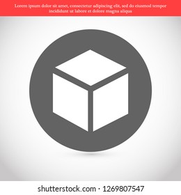 cube vector icon 10 eps