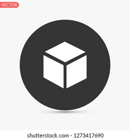 cube vector icon 10 eps