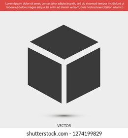 cube vector icon 10 eps