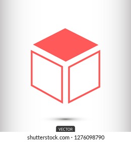 cube vector icon 10 eps