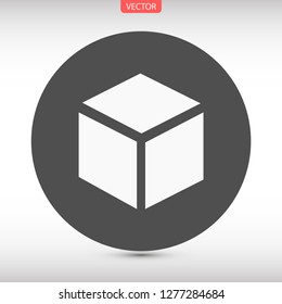 cube vector icon 10 eps