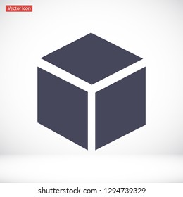 cube vector icon 10 eps