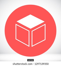 cube vector icon 10 eps