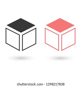 cube vector icon 10 eps