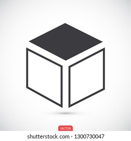 cube vector icon 10 eps