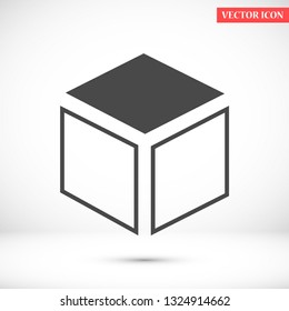 cube vector icon 10 eps