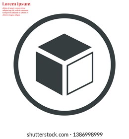 cube vector icon 10 eps , Lorem ipsum Flat design
