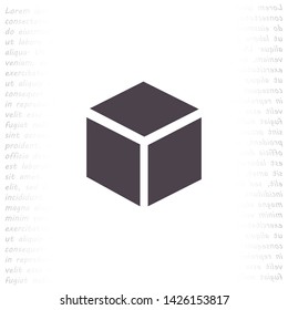 cube vector icon 10 eps , Lorem ipsum Flat design