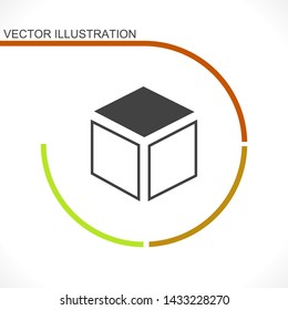 cube vector icon 10 eps , Lorem ipsum Flat design