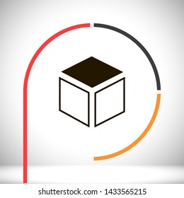 cube vector icon 10 eps , Lorem ipsum Flat design