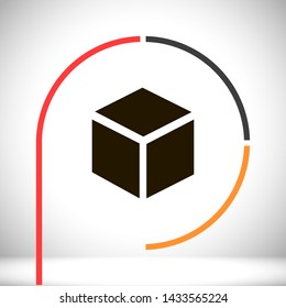 cube vector icon 10 eps , Lorem ipsum Flat design