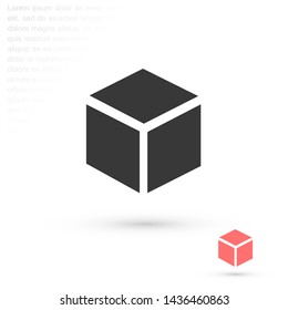cube vector icon 10 eps , Lorem ipsum Flat design