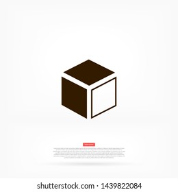 cube vector icon 10 eps , Lorem ipsum Flat design