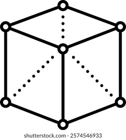 Cube vector icon. Can be used for printing, mobile and web applications.