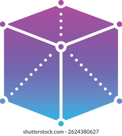 Cube vector icon. Can be used for printing, mobile and web applications.