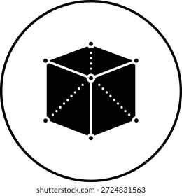 Icono de Vector de cubo. Se puede utilizar para aplicaciones de impresión, móviles y de Web.