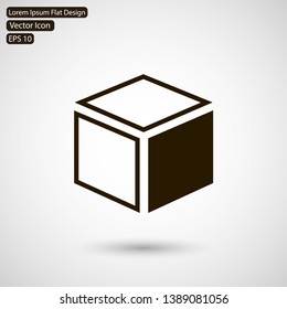 cube vector icon , Lorem ipsum flat design