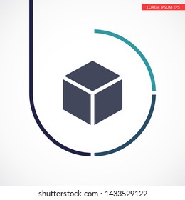 cube Vector icon . Lorem Ipsum Illustration design