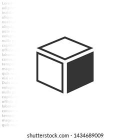 cube vector icon , Lorem ipsum flat design